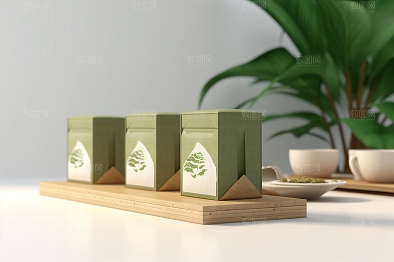 茶叶包装传统中式模型