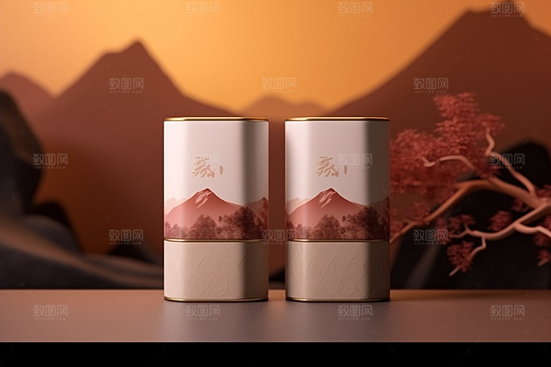 茶叶包装立体传统模型
