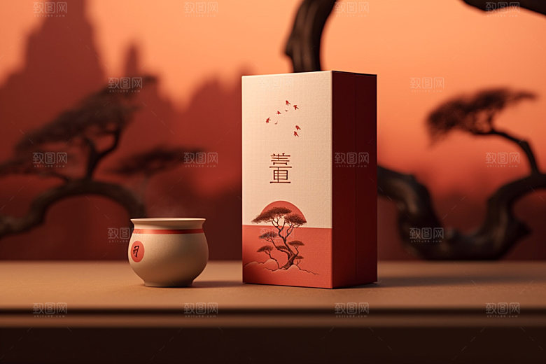 茶叶包装中国风包装设计模型