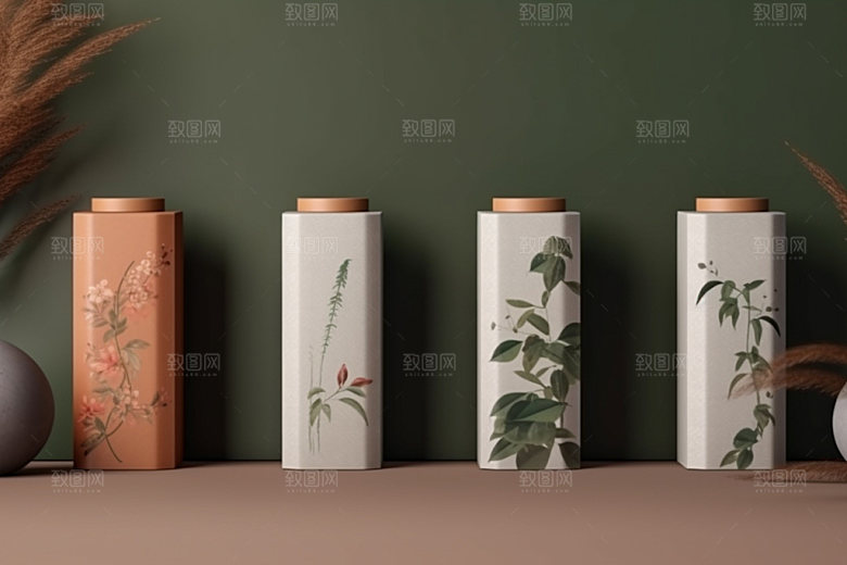 茶叶包装中国风茶叶罐模型