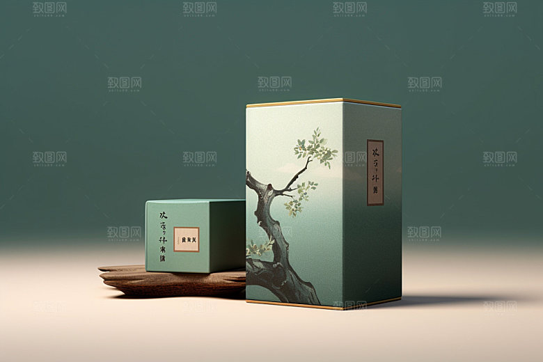 茶叶包装中国风包装设计模型