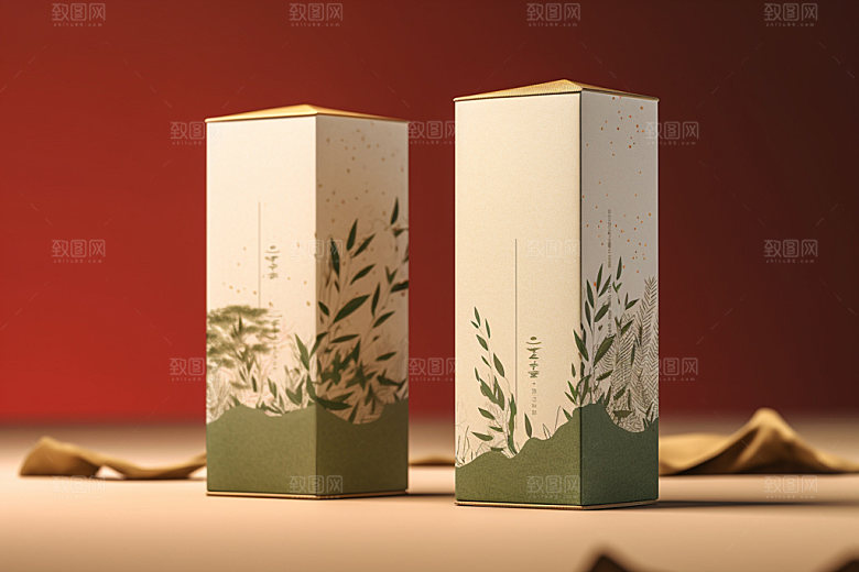 茶叶包装中国风中式模型