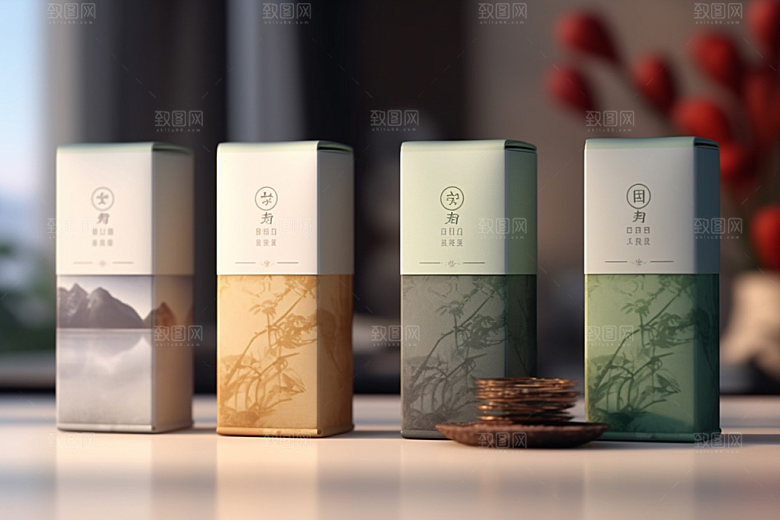 茶叶包装传统中国风模型
