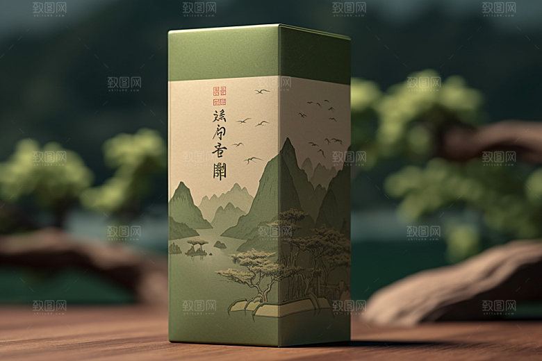 茶叶包装传统中国风模型