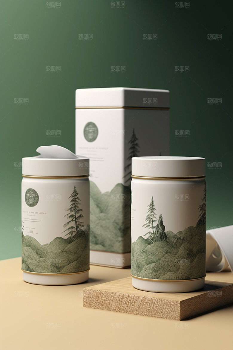 茶叶包装中国风中式模型