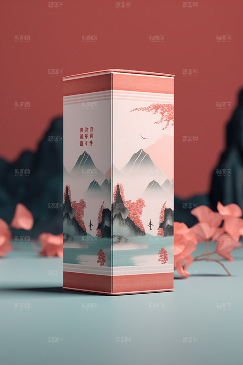 茶叶包装传统茶叶罐模型