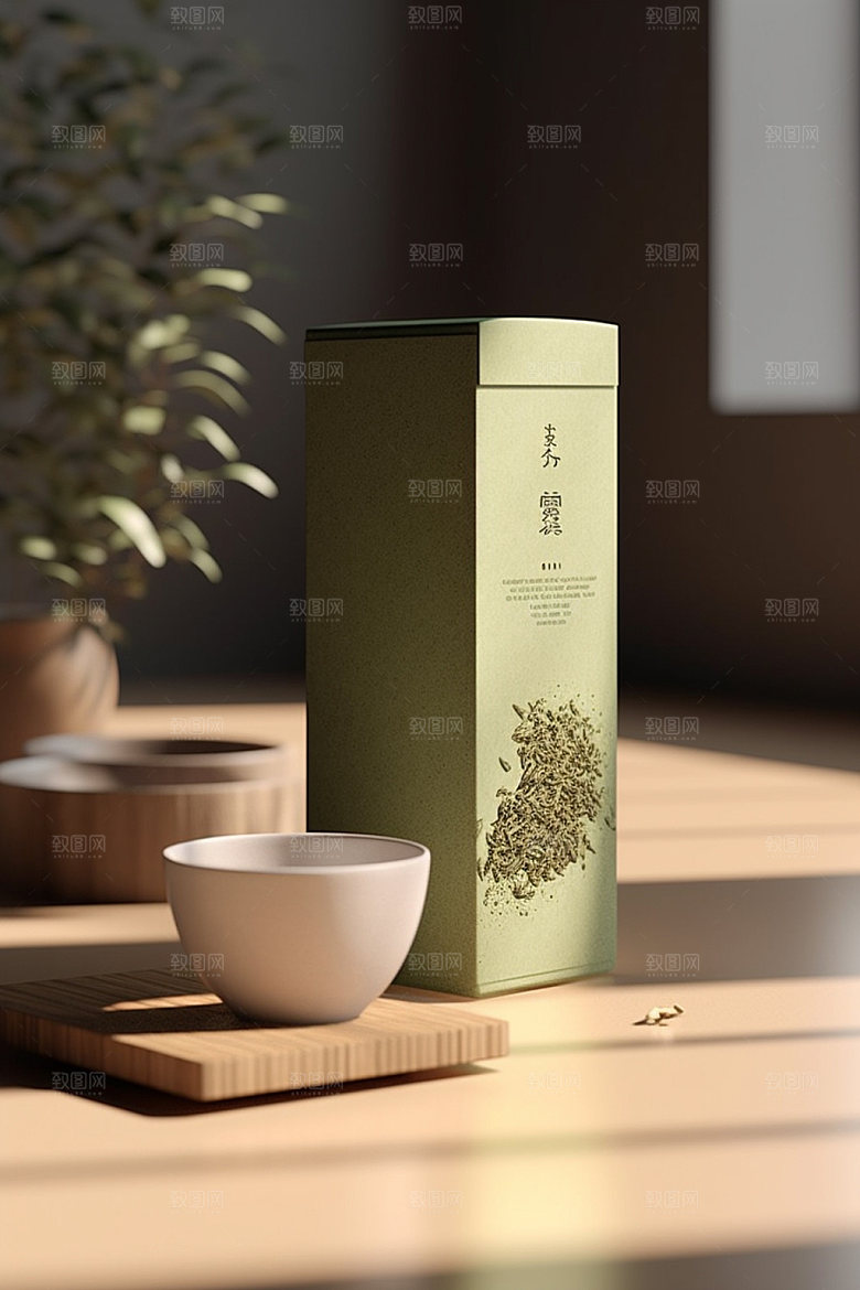 茶叶包装包装设计中式模型