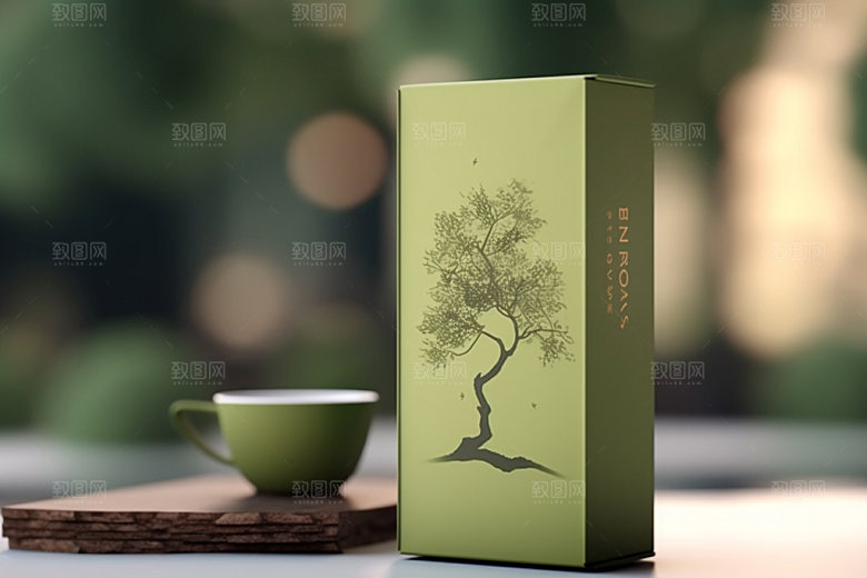 茶叶包装中国风立体模型
