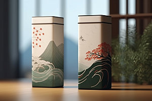 茶叶包装中国风立体模型
