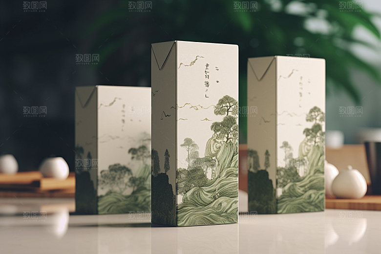 茶叶包装3D传统模型