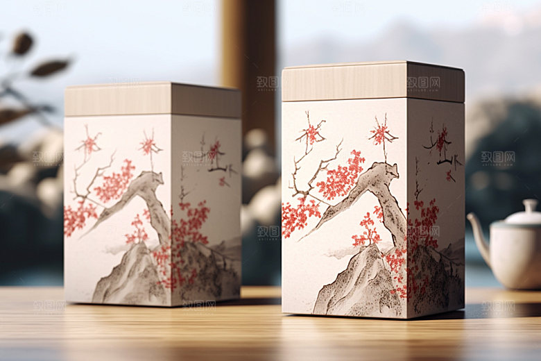 茶叶包装3D立体模型
