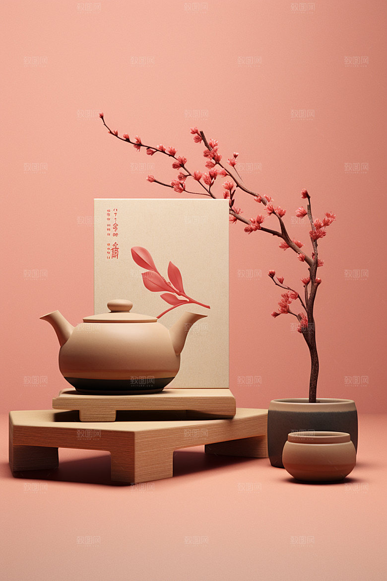 茶叶包装3D传统模型