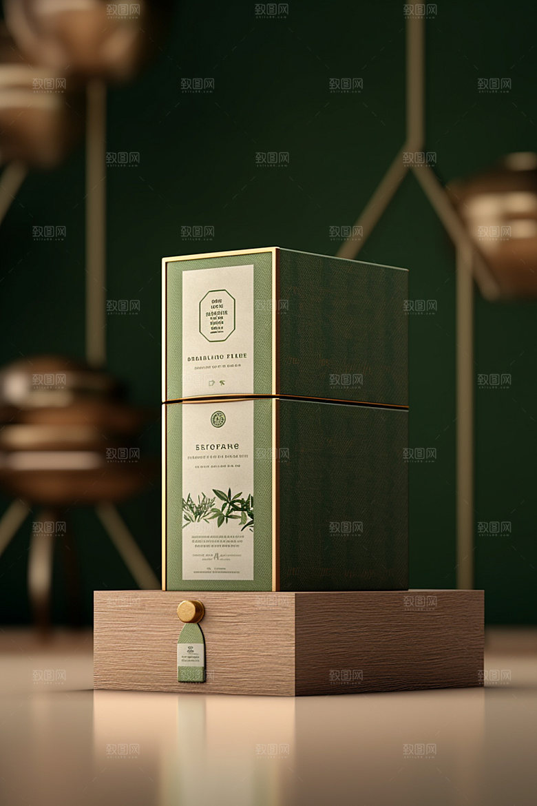 茶叶包装茶叶罐中式模型