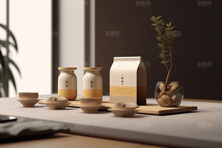 茶叶包装茶叶罐传统模型