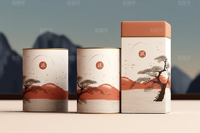茶叶包装中国风3D模型
