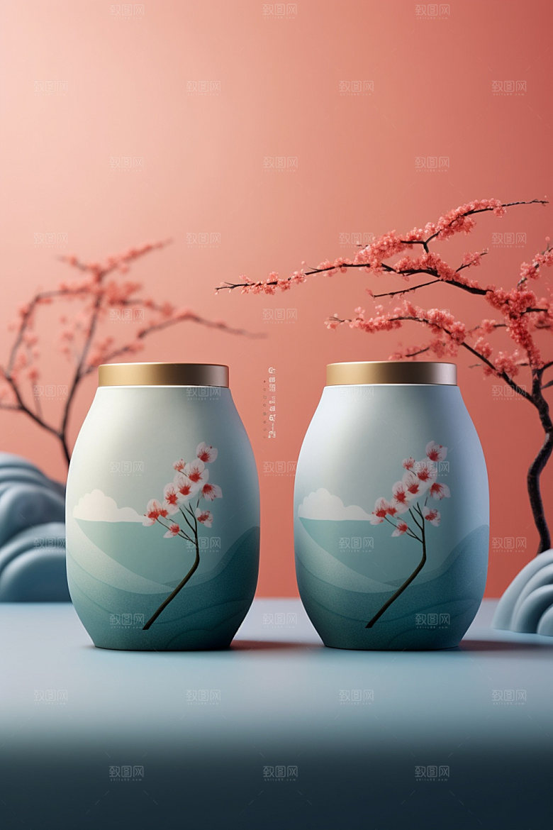 茶叶包装茶叶罐包装设计模型