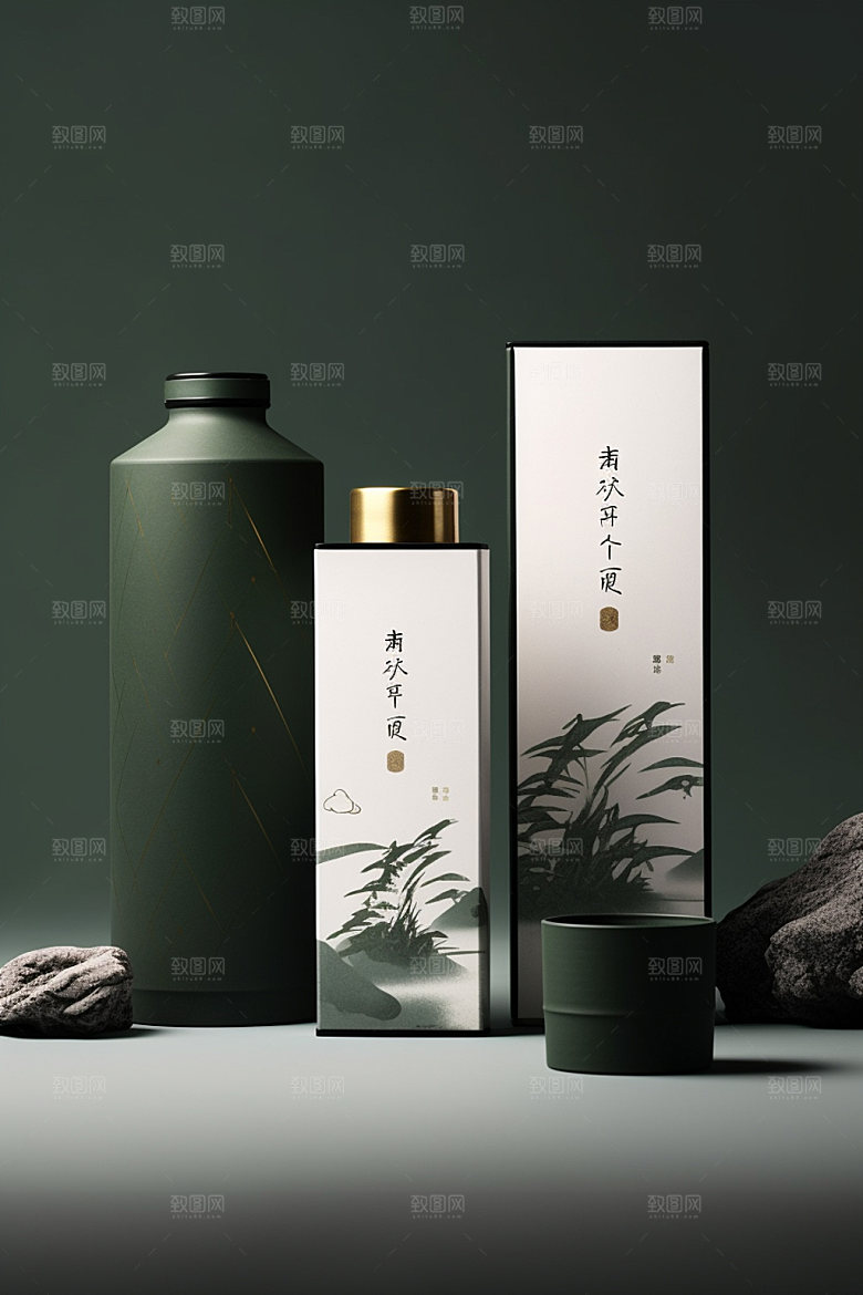 茶叶包装中国风传统模型
