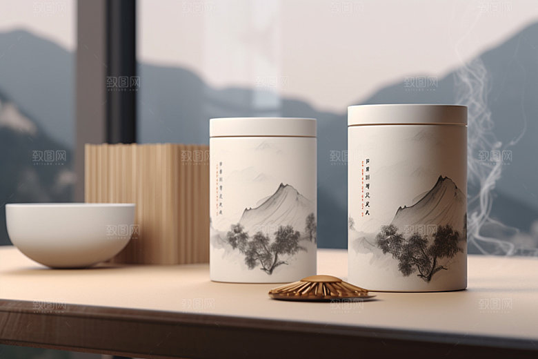 茶叶包装中式3D模型