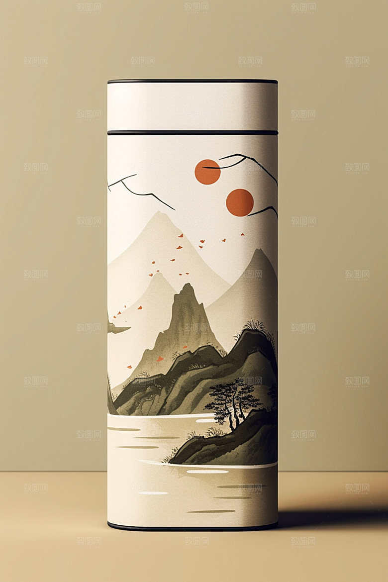 茶叶包装中式传统模型