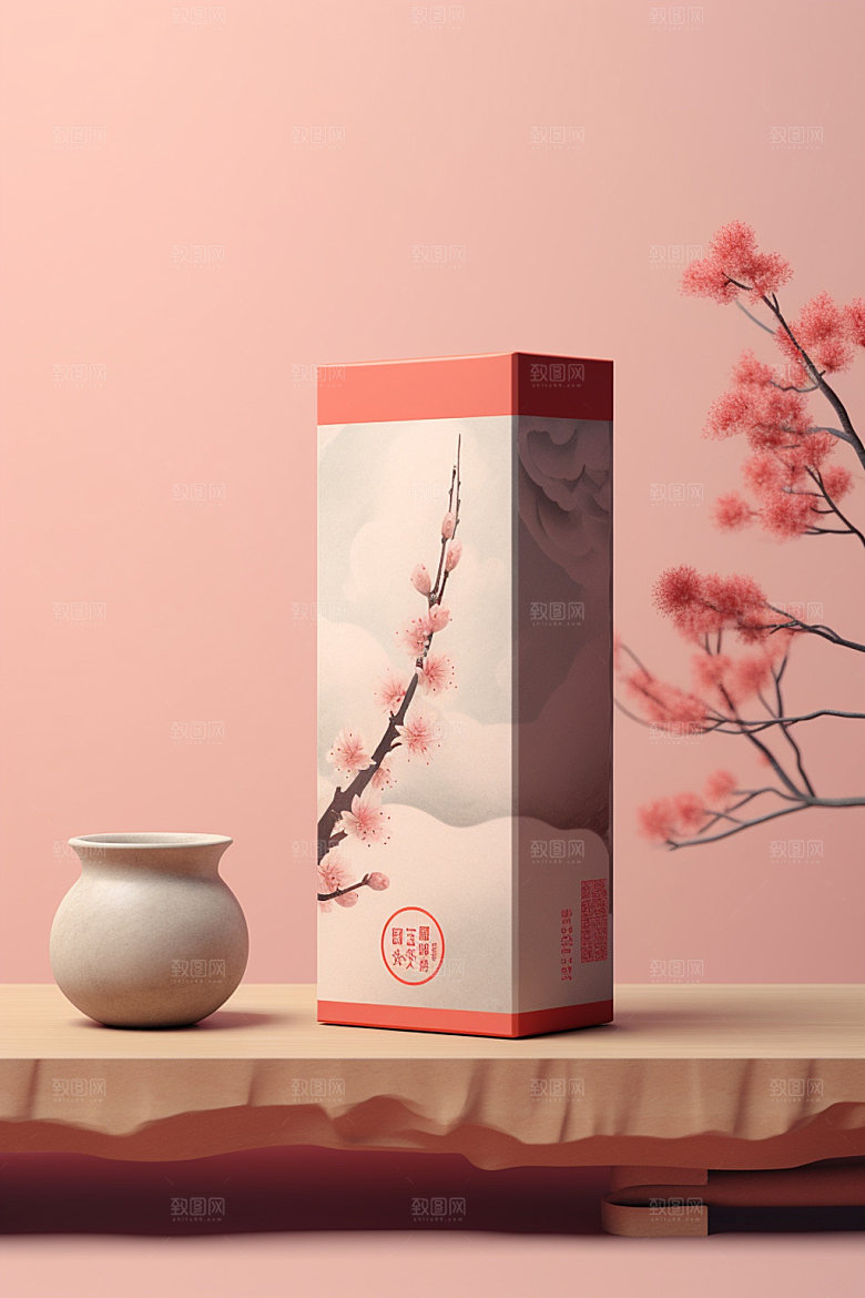茶叶包装3D中国风模型