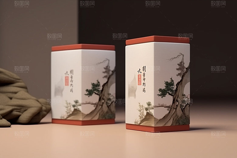 茶叶包装3D立体模型