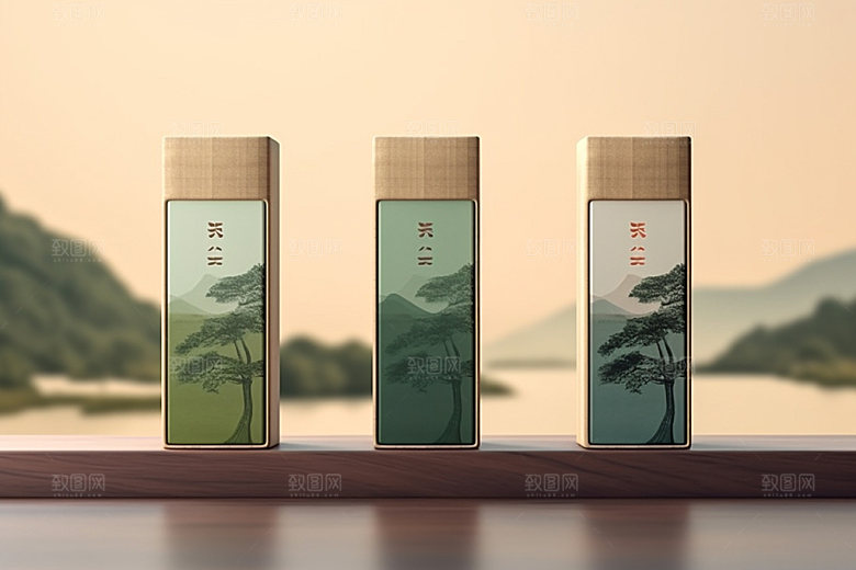 茶叶包装立体茶叶罐模型