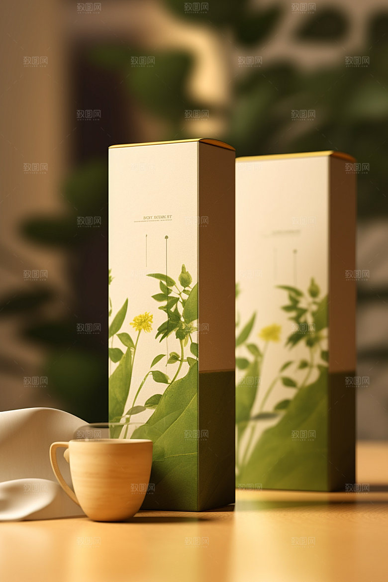 茶叶包装茶叶罐中式模型