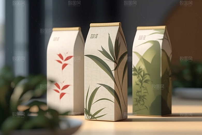 茶叶包装中国风立体模型