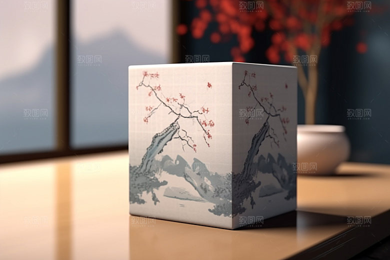 茶叶包装茶叶罐中国风模型