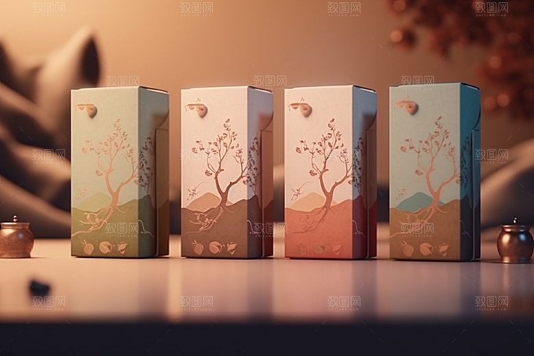茶叶包装传统中式模型