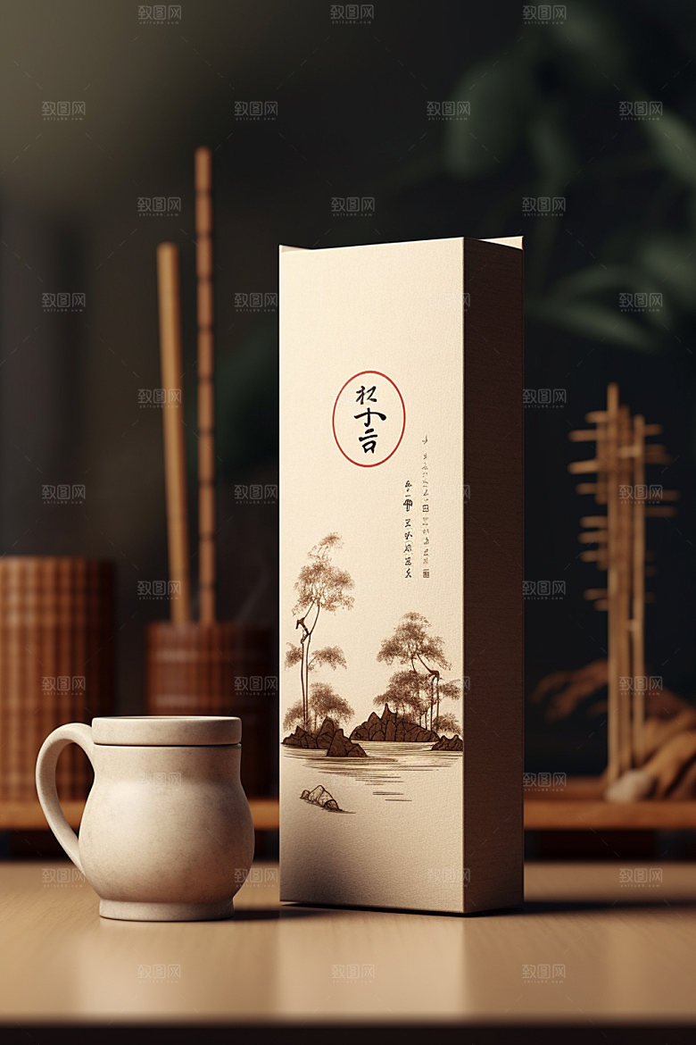 茶叶包装传统3D模型