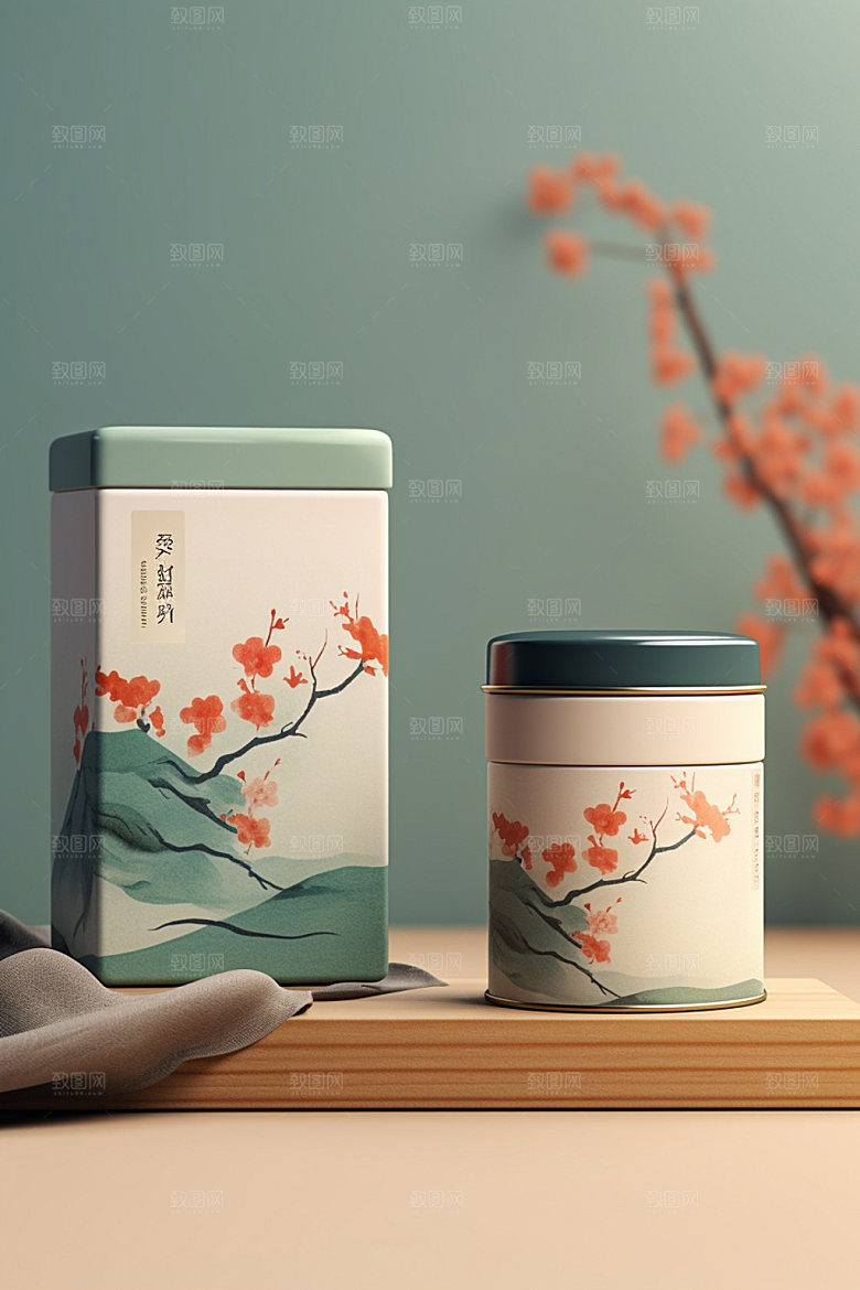 茶叶包装中式3D模型