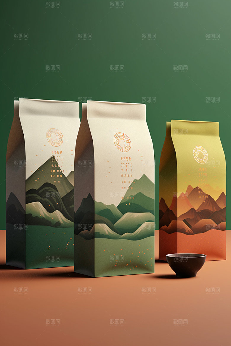 茶叶包装传统中国风模型