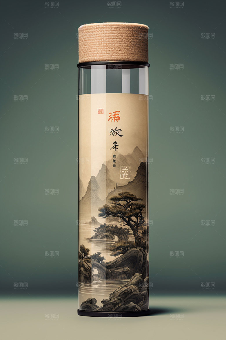 茶叶包装中式传统模型