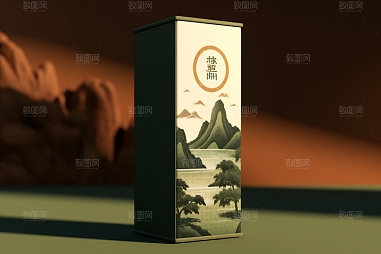 茶叶包装中国风3D模型