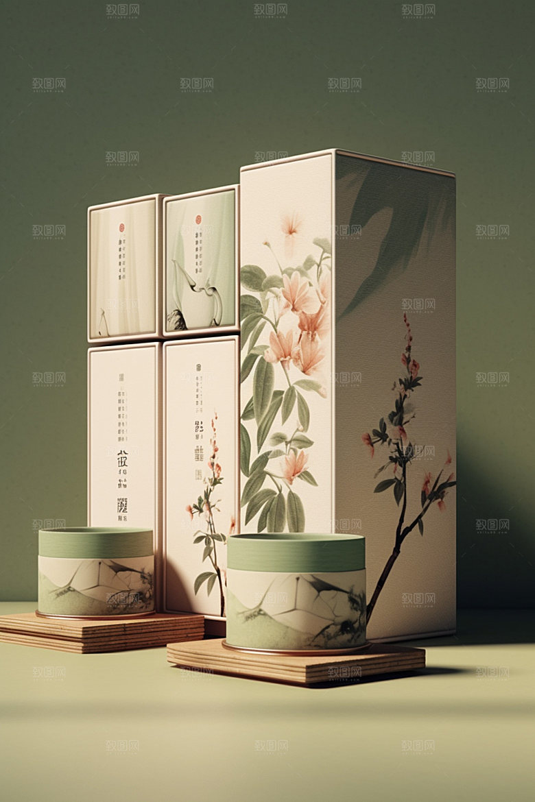 茶叶包装中式传统模型