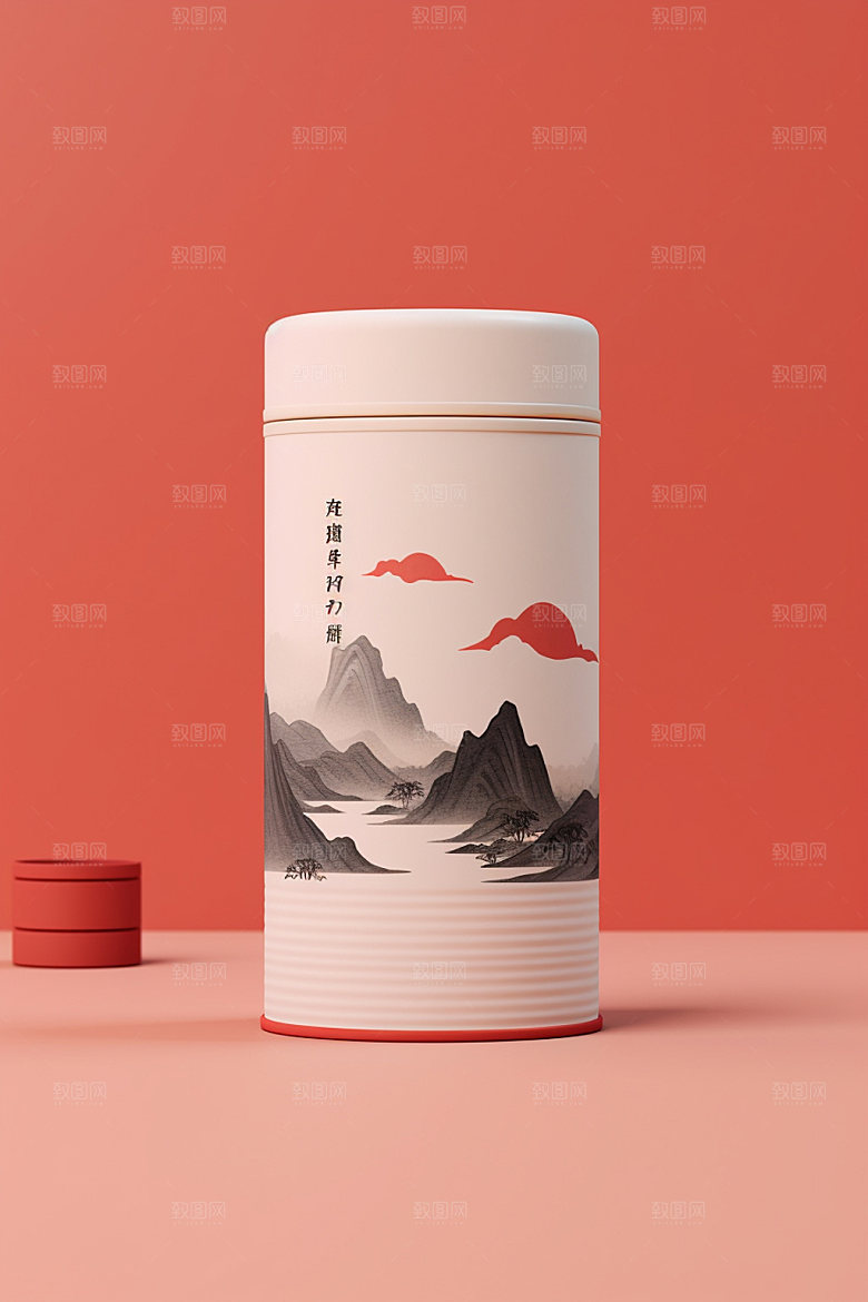 茶叶包装传统中国风模型