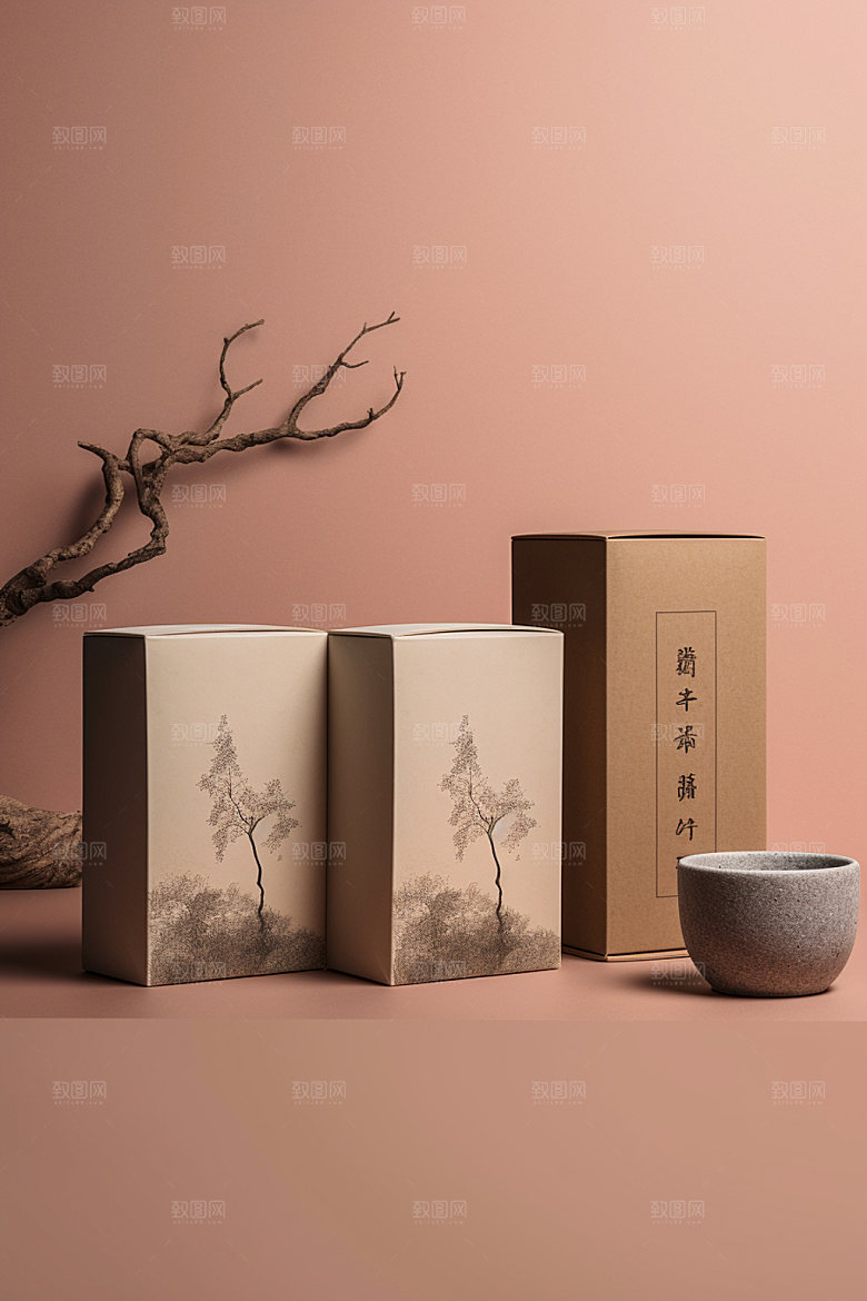 茶叶包装传统中国风模型