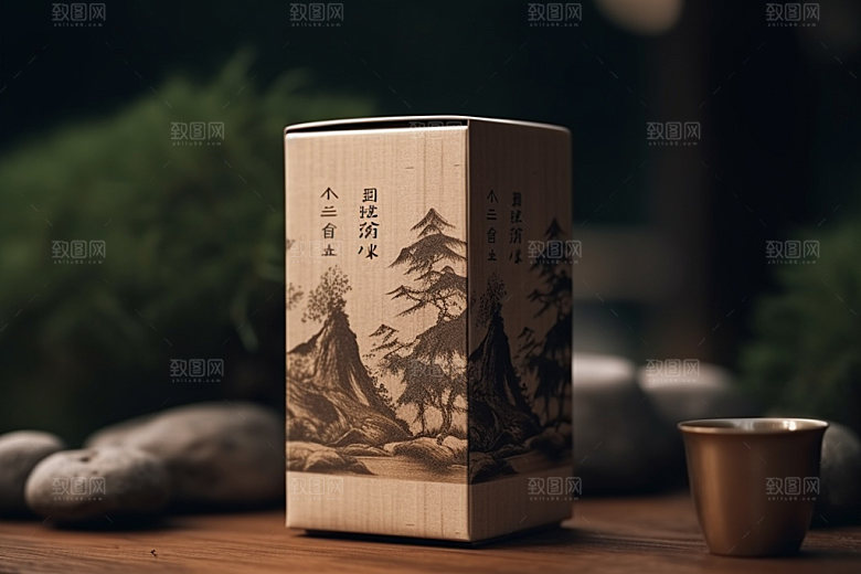 茶叶包装中国风3D模型