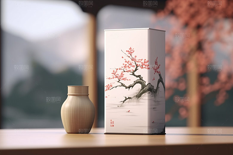 茶叶包装传统茶叶罐模型