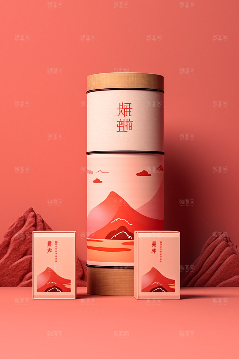 茶叶包装中国风3D模型