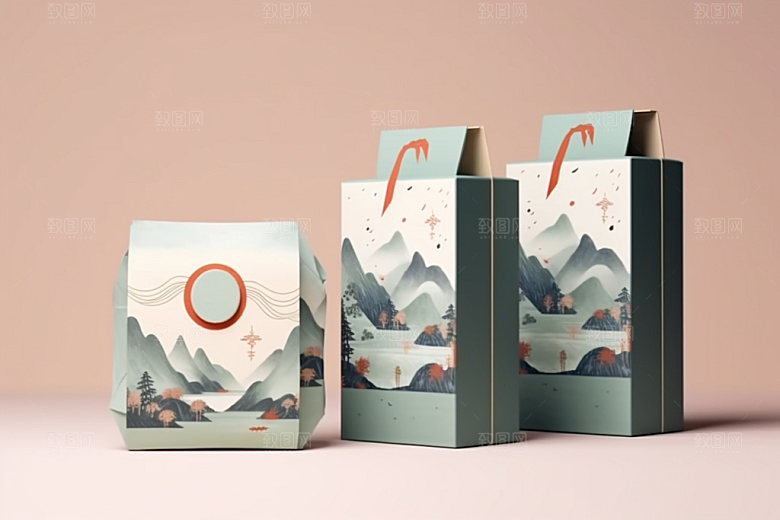 茶叶包装立体茶叶罐模型