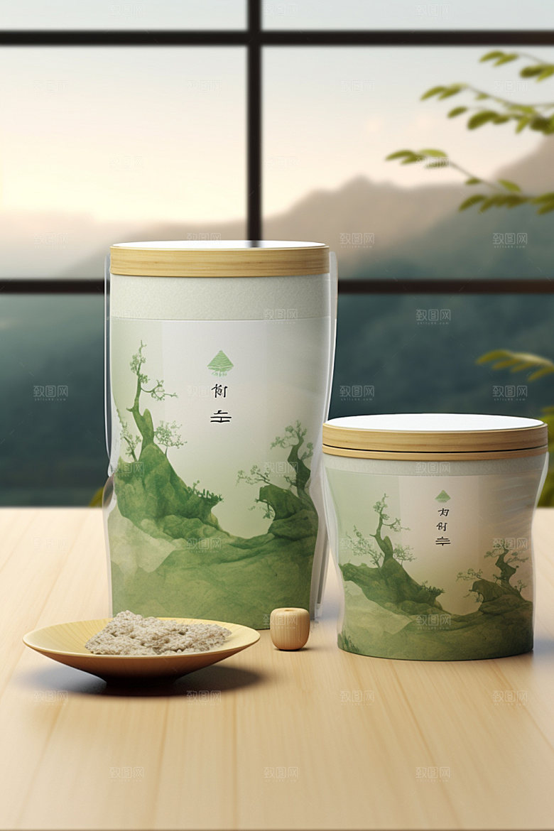 茶叶包装茶叶罐立体模型