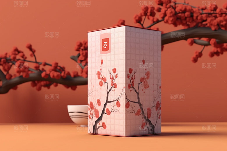 茶叶包装茶叶罐立体模型