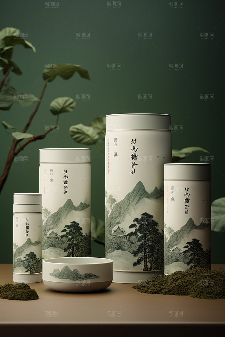 茶叶包装茶叶罐传统模型
