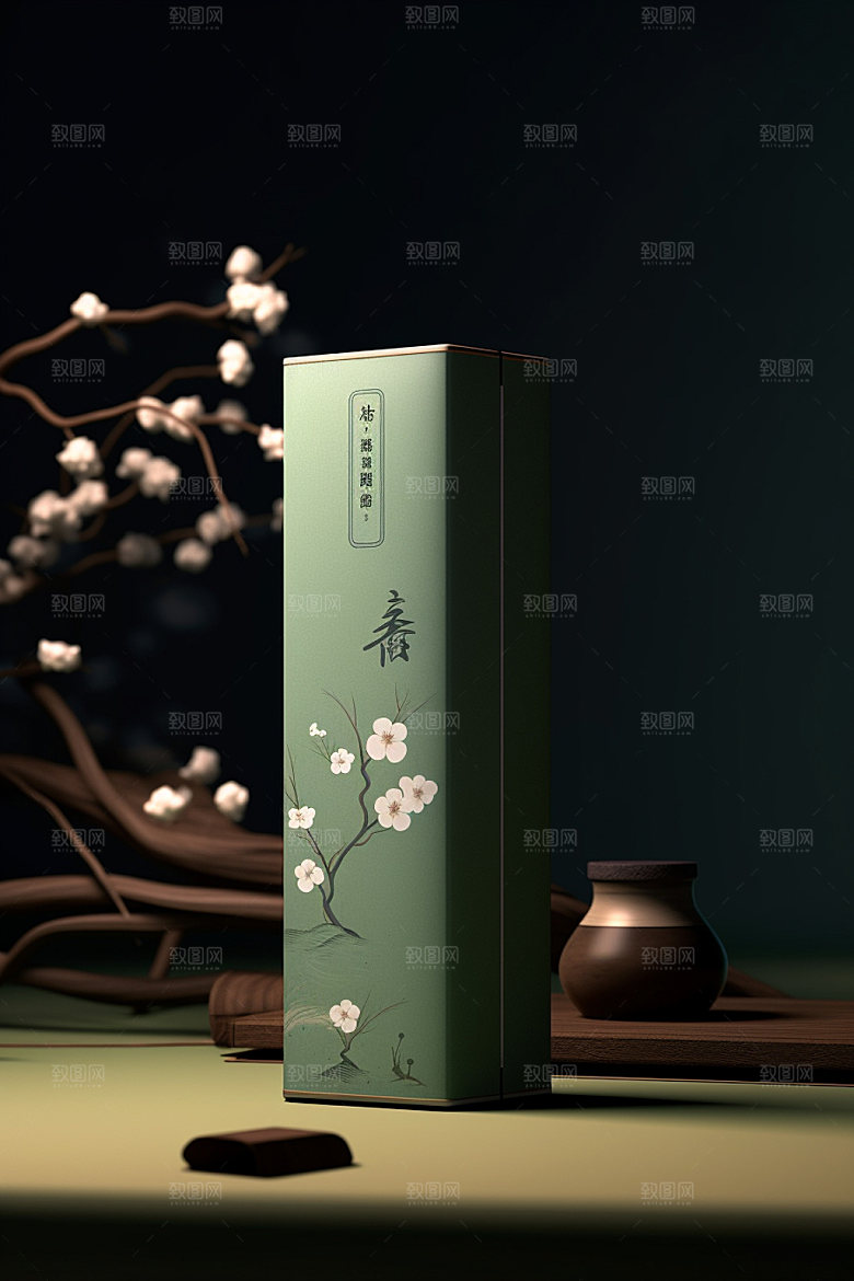 茶叶包装茶叶罐立体模型