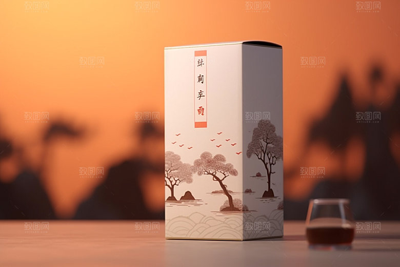 茶叶包装3D传统模型