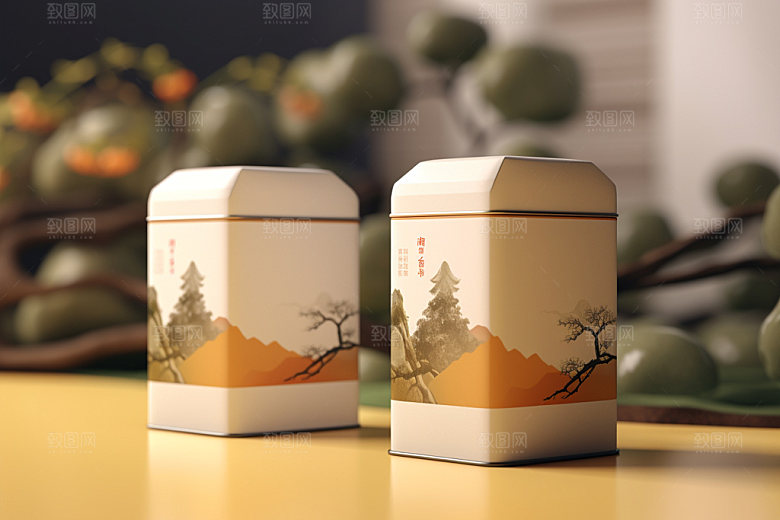 茶叶包装中式3D模型