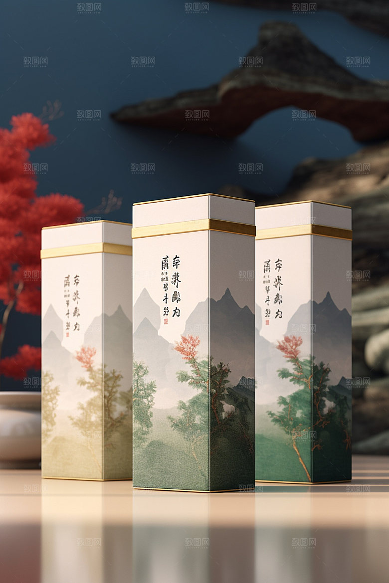 茶叶包装中式包装设计模型