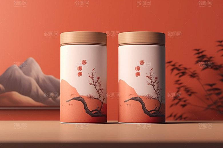 茶叶包装中式中国风模型
